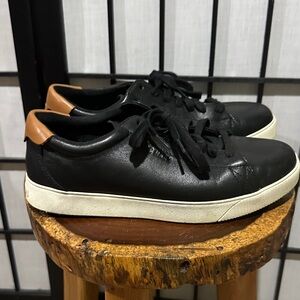 Cole Haan Men's 2.0 Grand Crosscourt Lightweight Black Leather Sneakers Size 7W